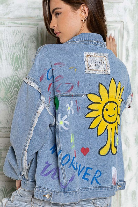 Denim Patch/Print Jacket