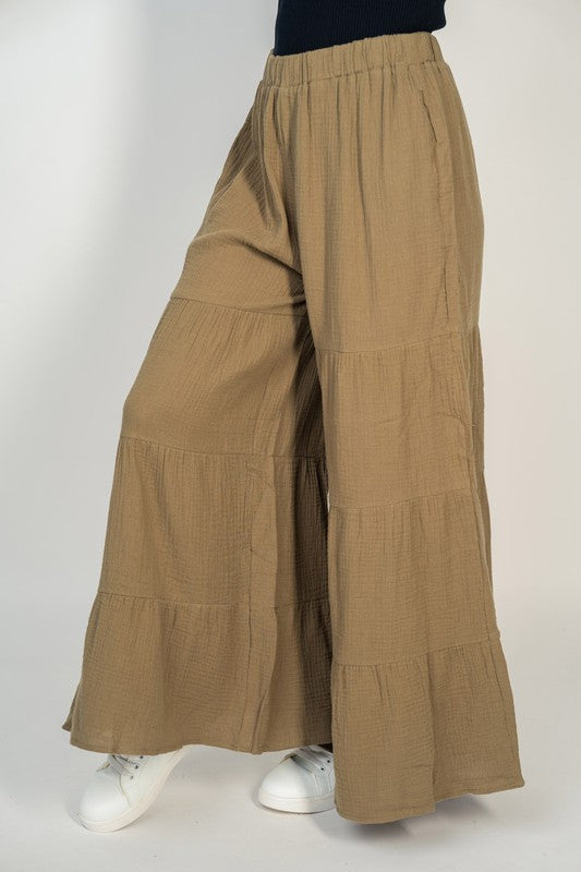 Olive Tiered Pant