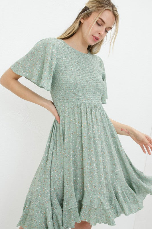 Handkerchief Ruffle Dress