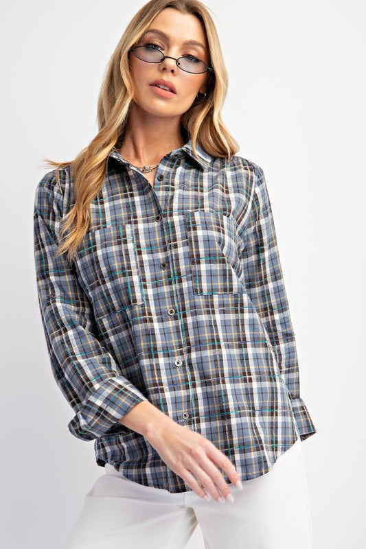 Plaid Button Down Shirt