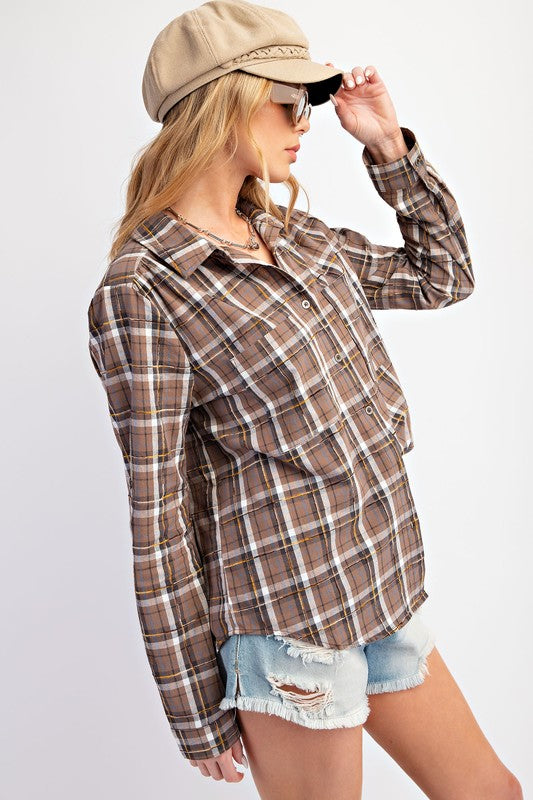 Plaid Button Down Shirt