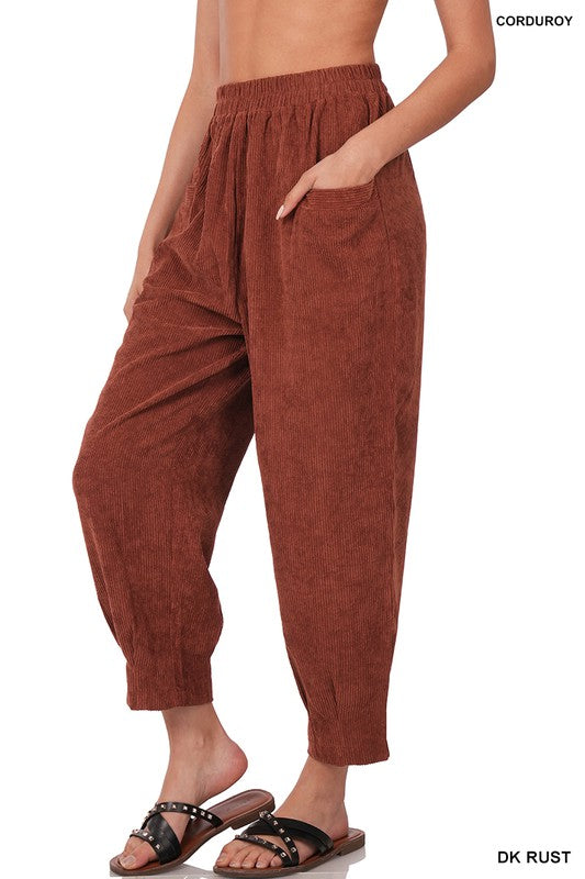 Rust Corduroy Pants