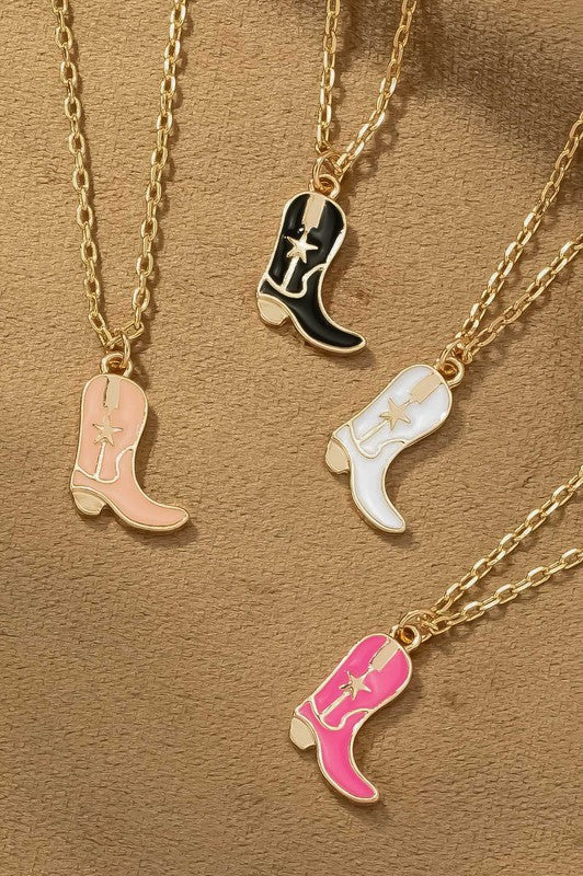 Cowboy Boot Necklace