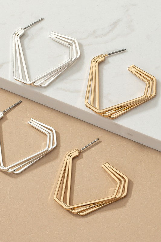 Geo Layered Earrings