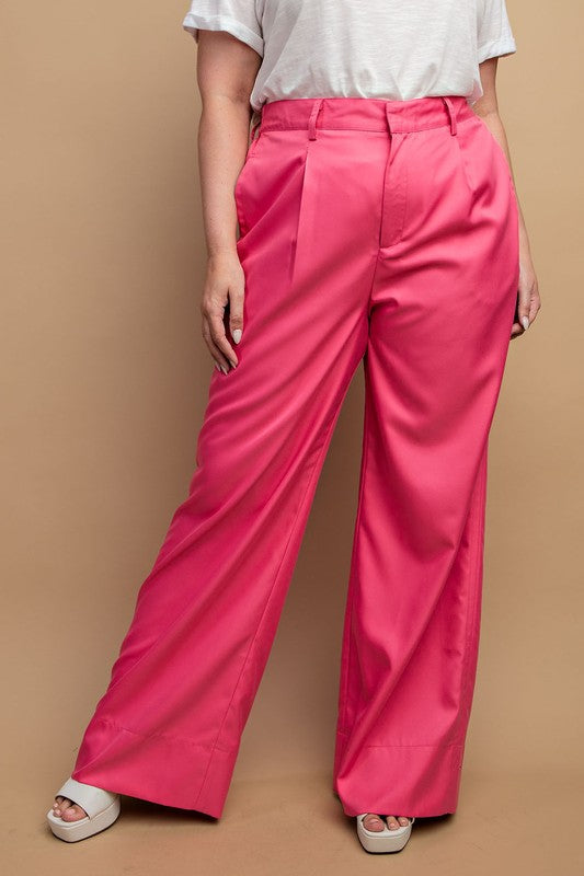 Magenta Wide Leg Pant