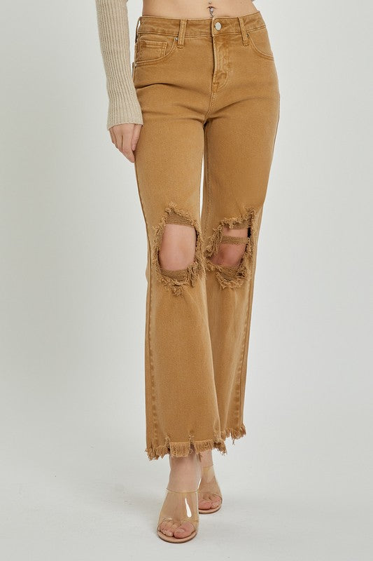 Milly Camel Straight Leg Jean