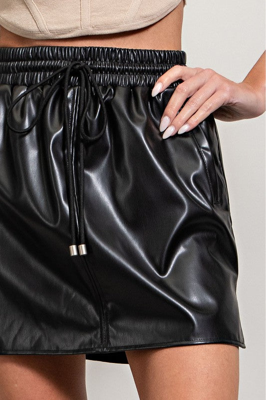 Pleather Mini Skirt sale