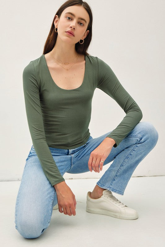 Basic Long Sleeve Top - sale