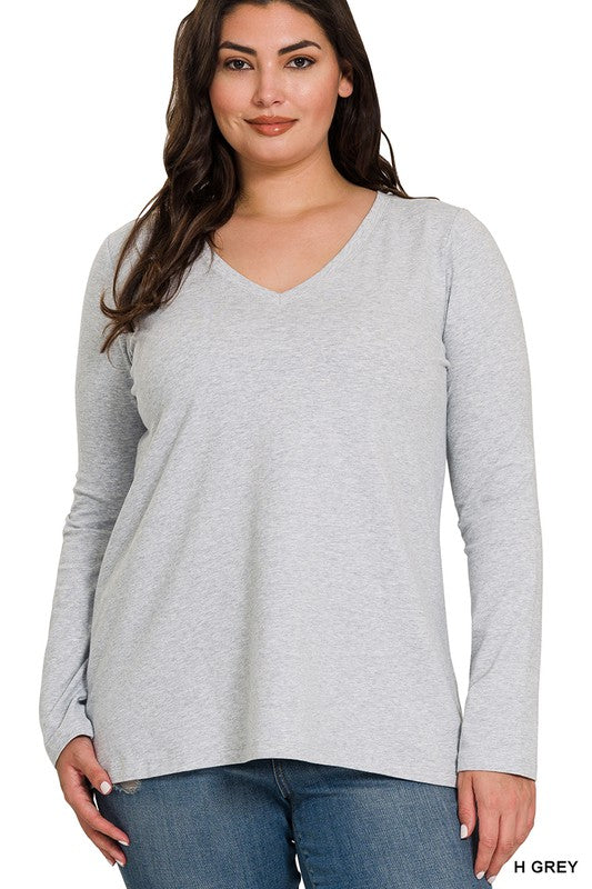 V Neck Long Sleeve Top