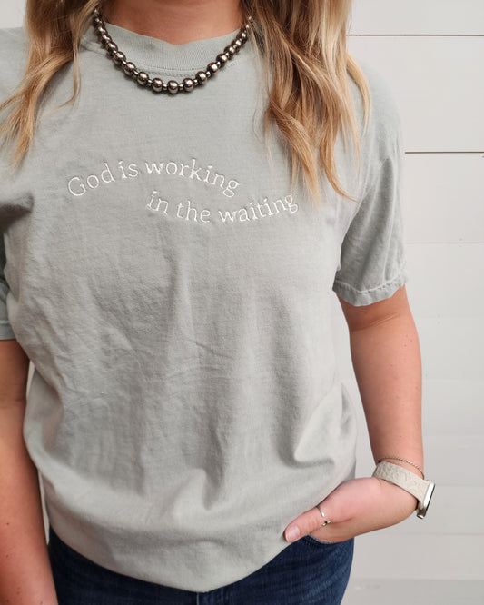 God Is Working Tee - sale