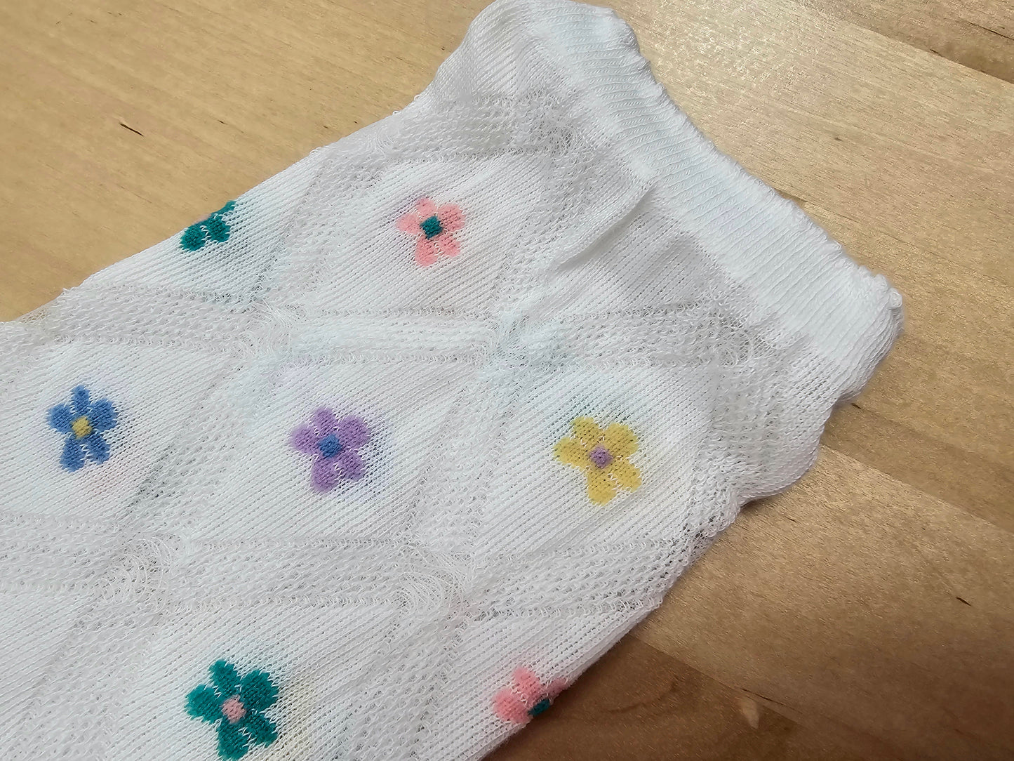 White Flower Socks