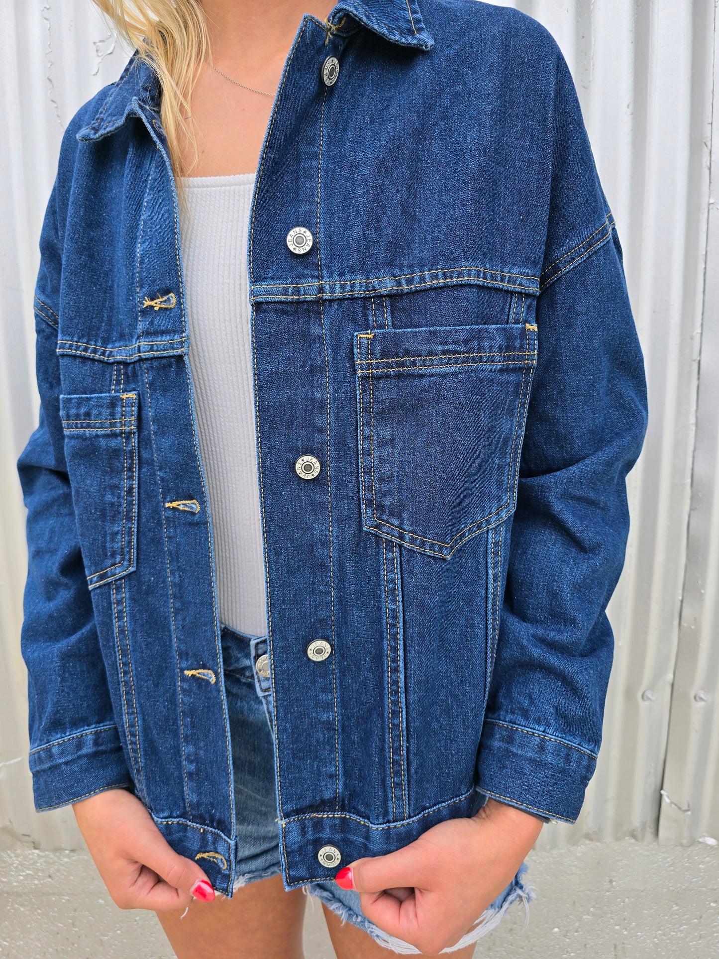 Dk Wash Oversize Denim Jacket