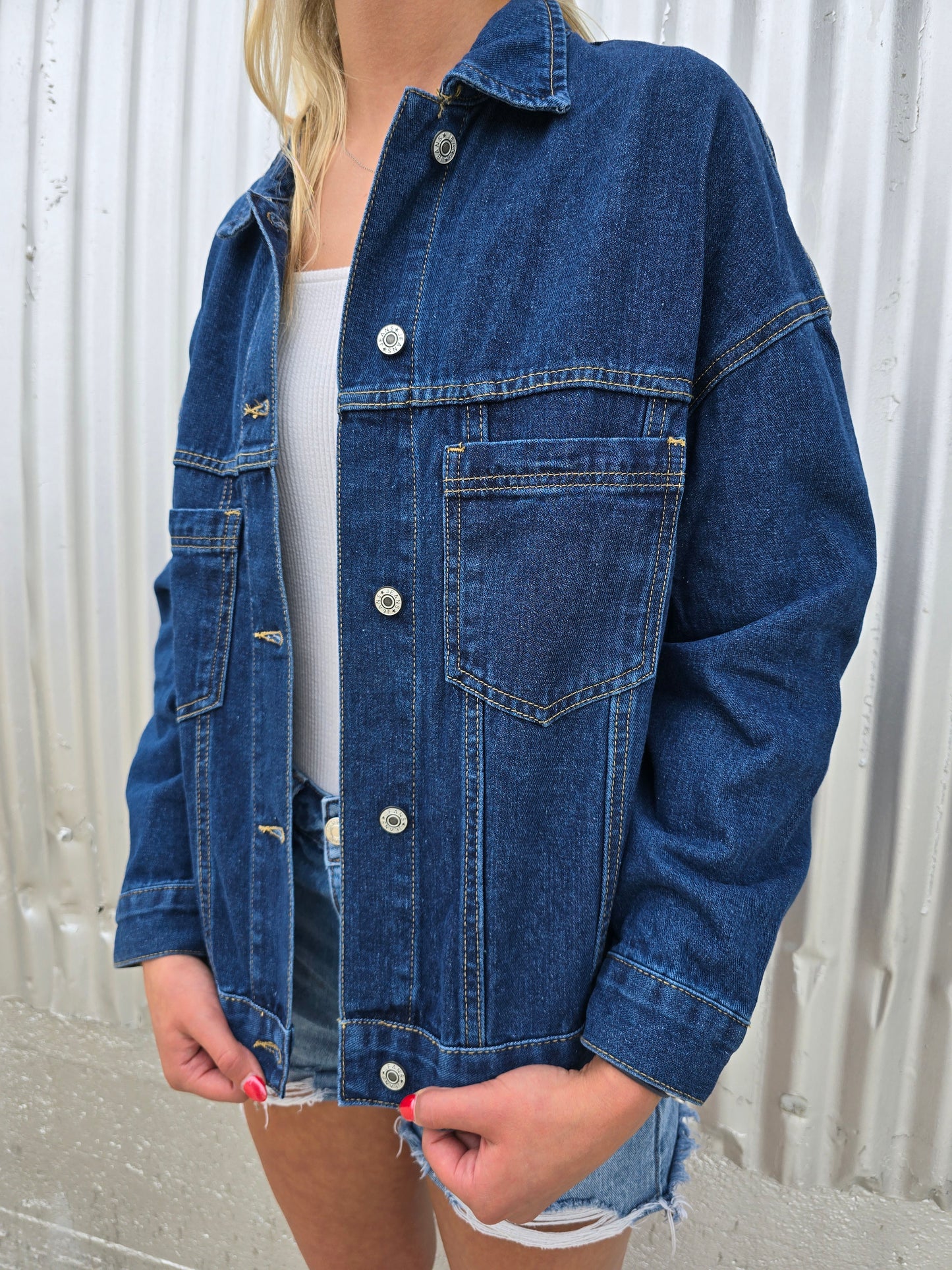 Dk Wash Oversize Denim Jacket