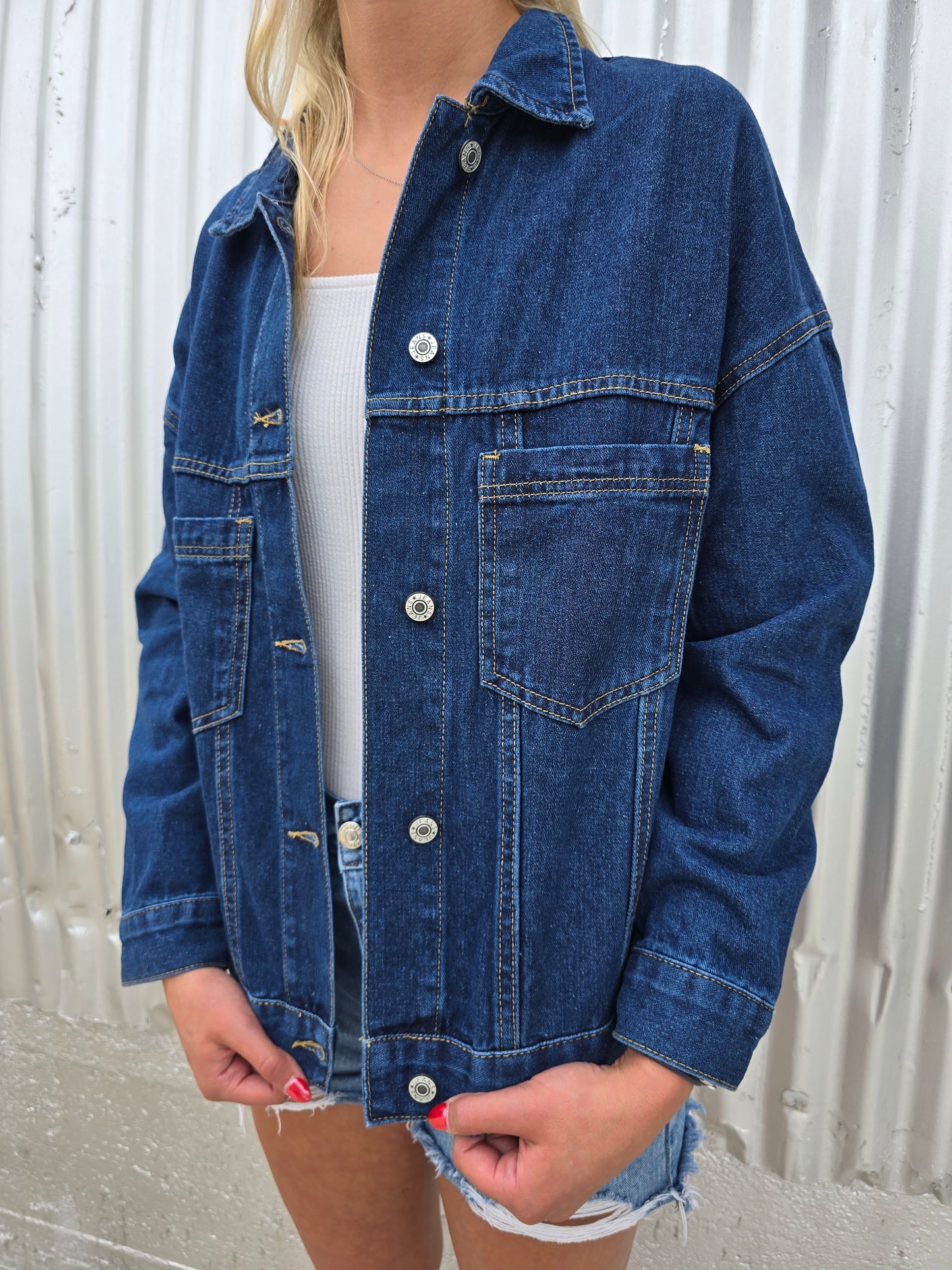 Dk Wash Oversize Denim Jacket