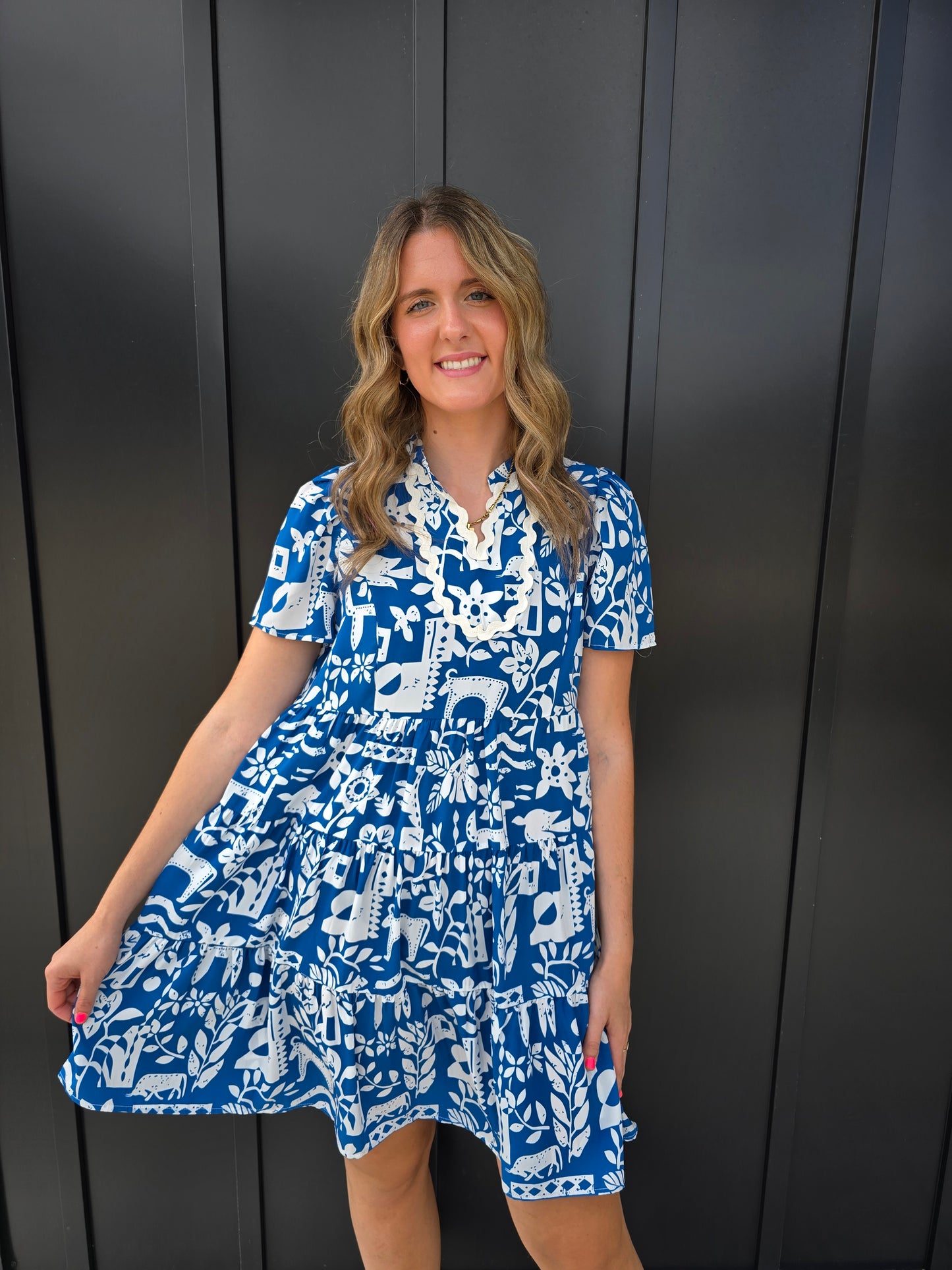 Blue Floral Dress