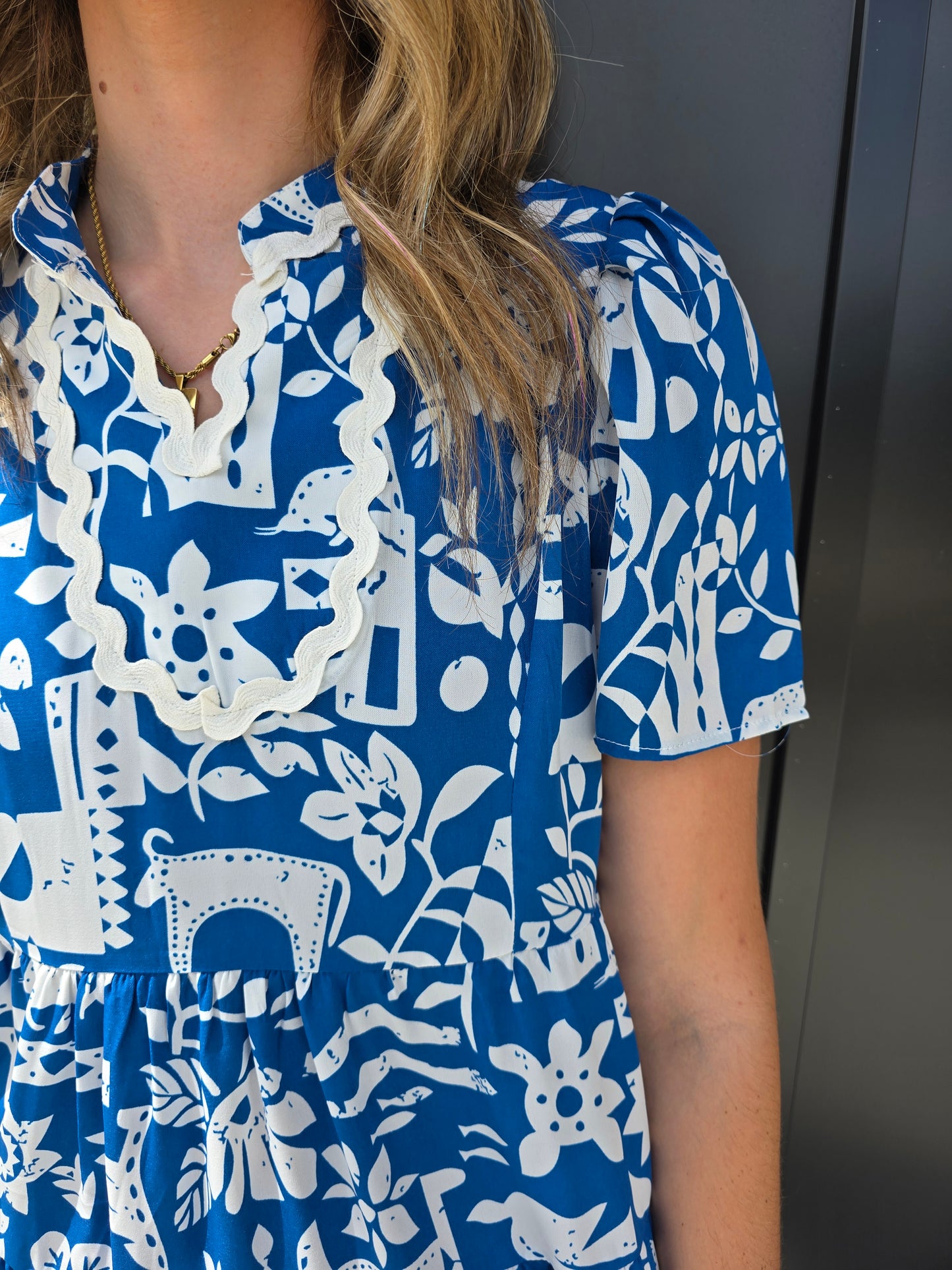 Blue Floral Dress