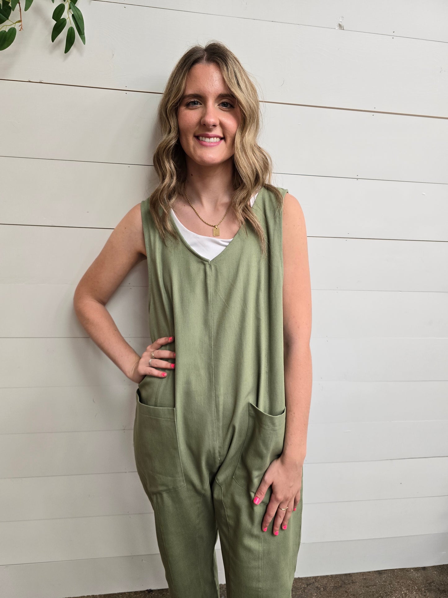 Olive Relaxed Jumpsuit