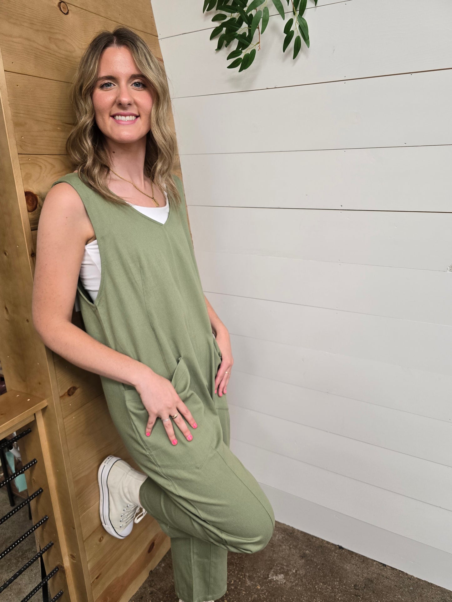 Olive Relaxed Jumpsuit