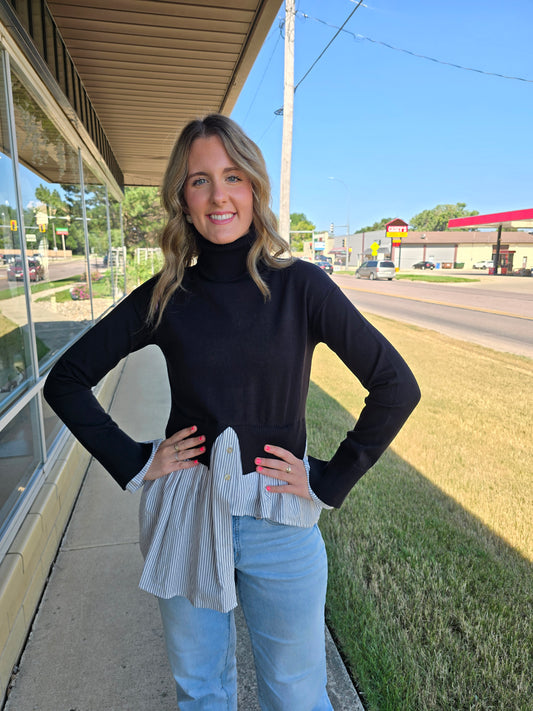 Layered Turtleneck Top