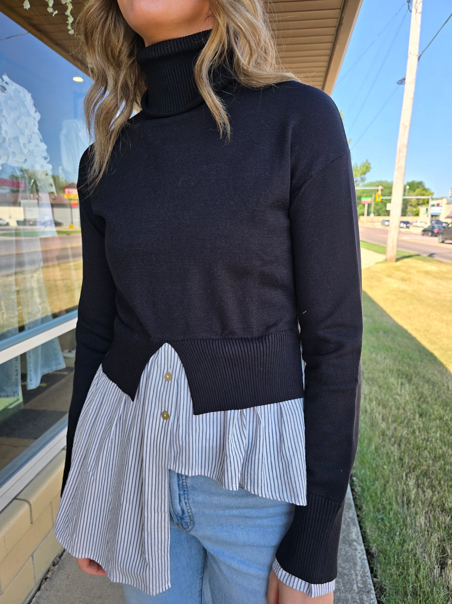 Layered Turtleneck Top