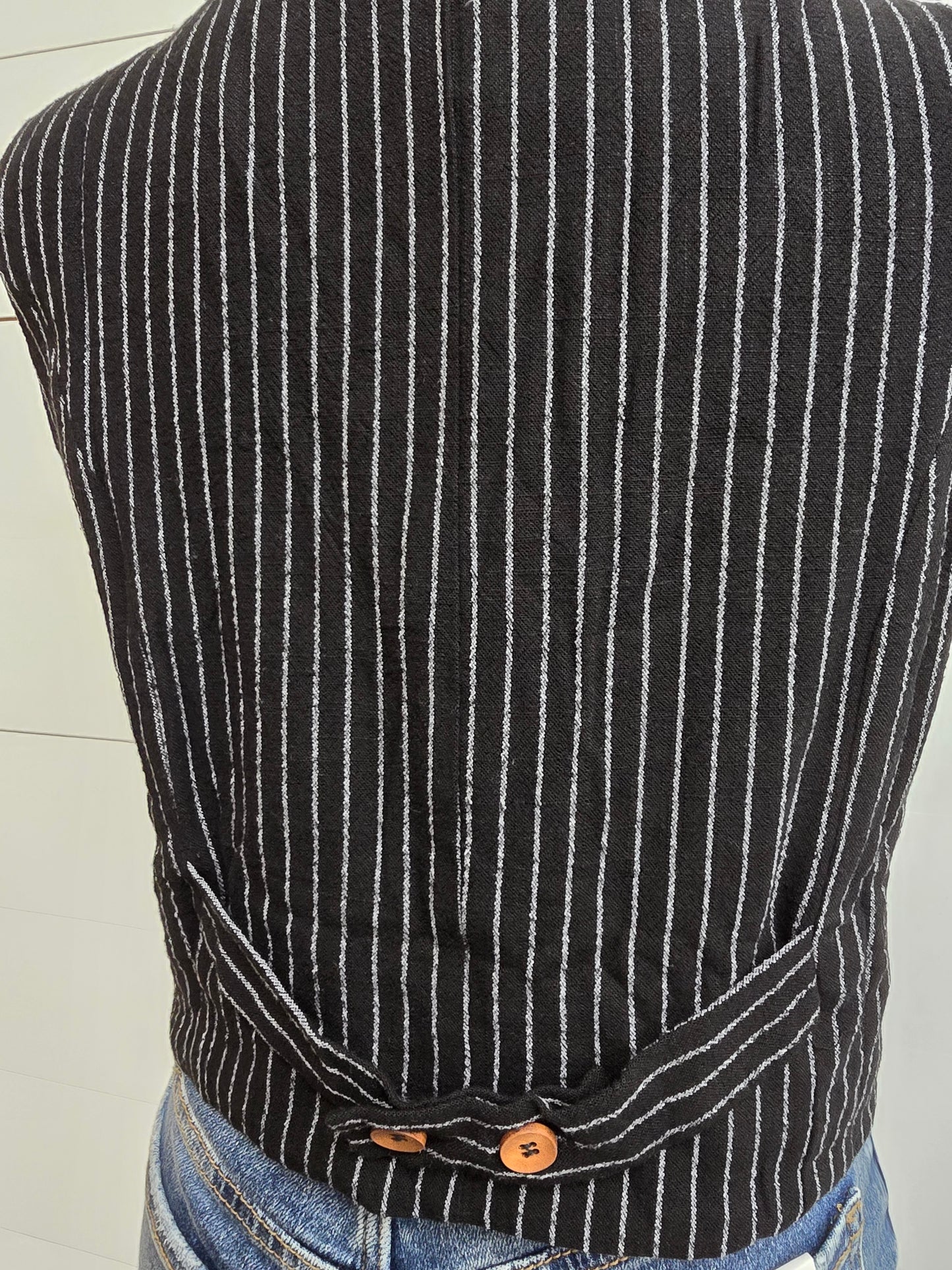 Black Striped Vest