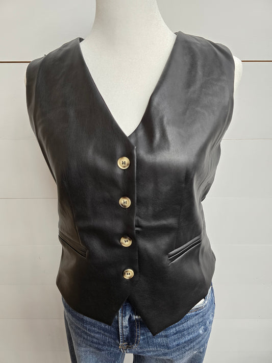 Pleather Vest