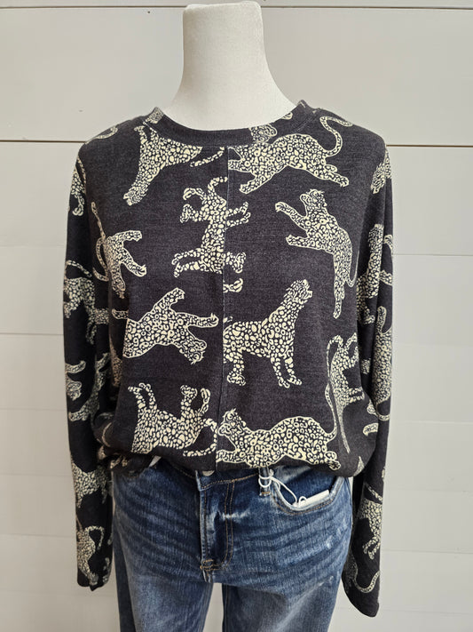 Cheetah Long Sleeve Top