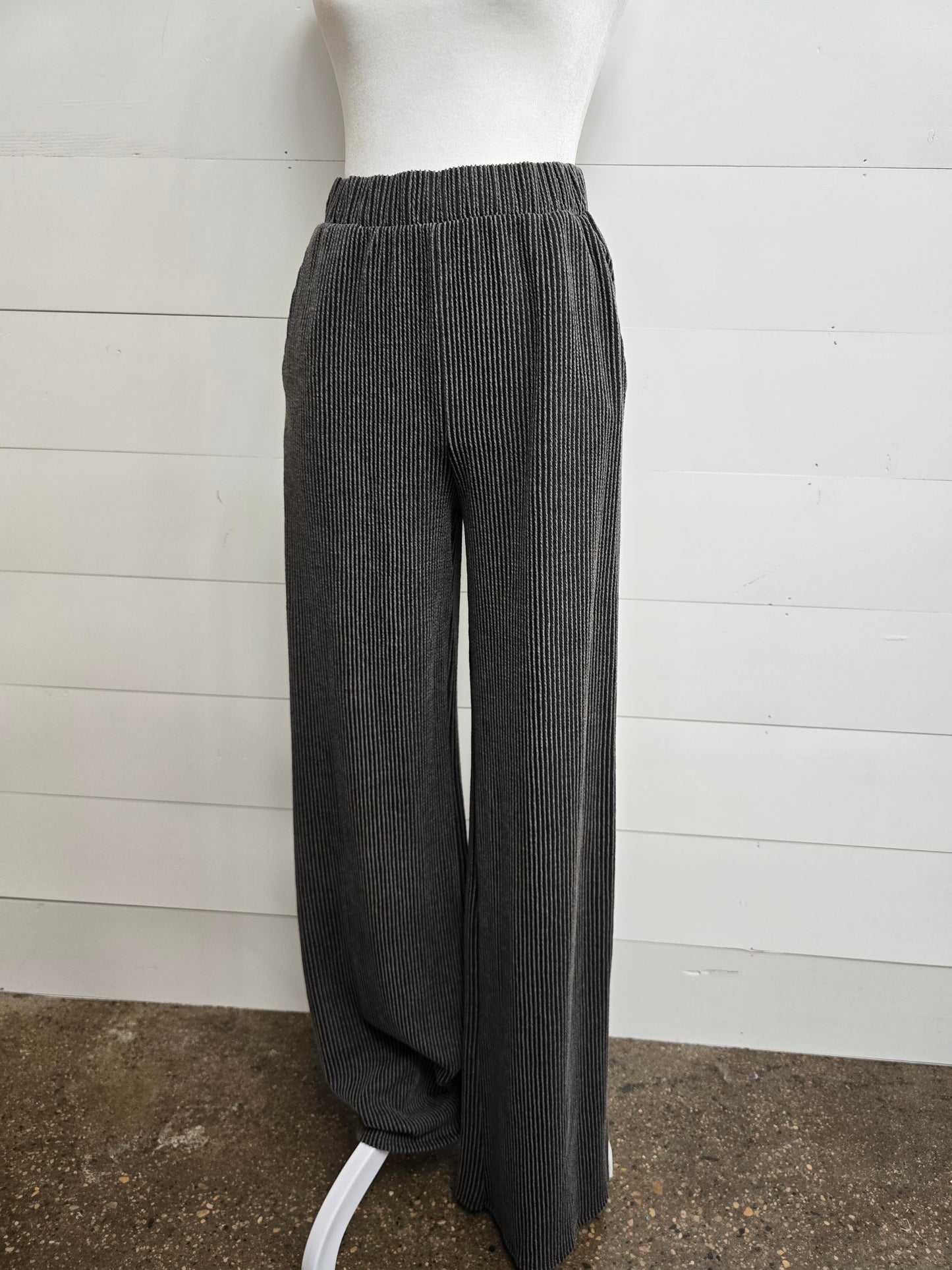 Charcoal Rib Pant