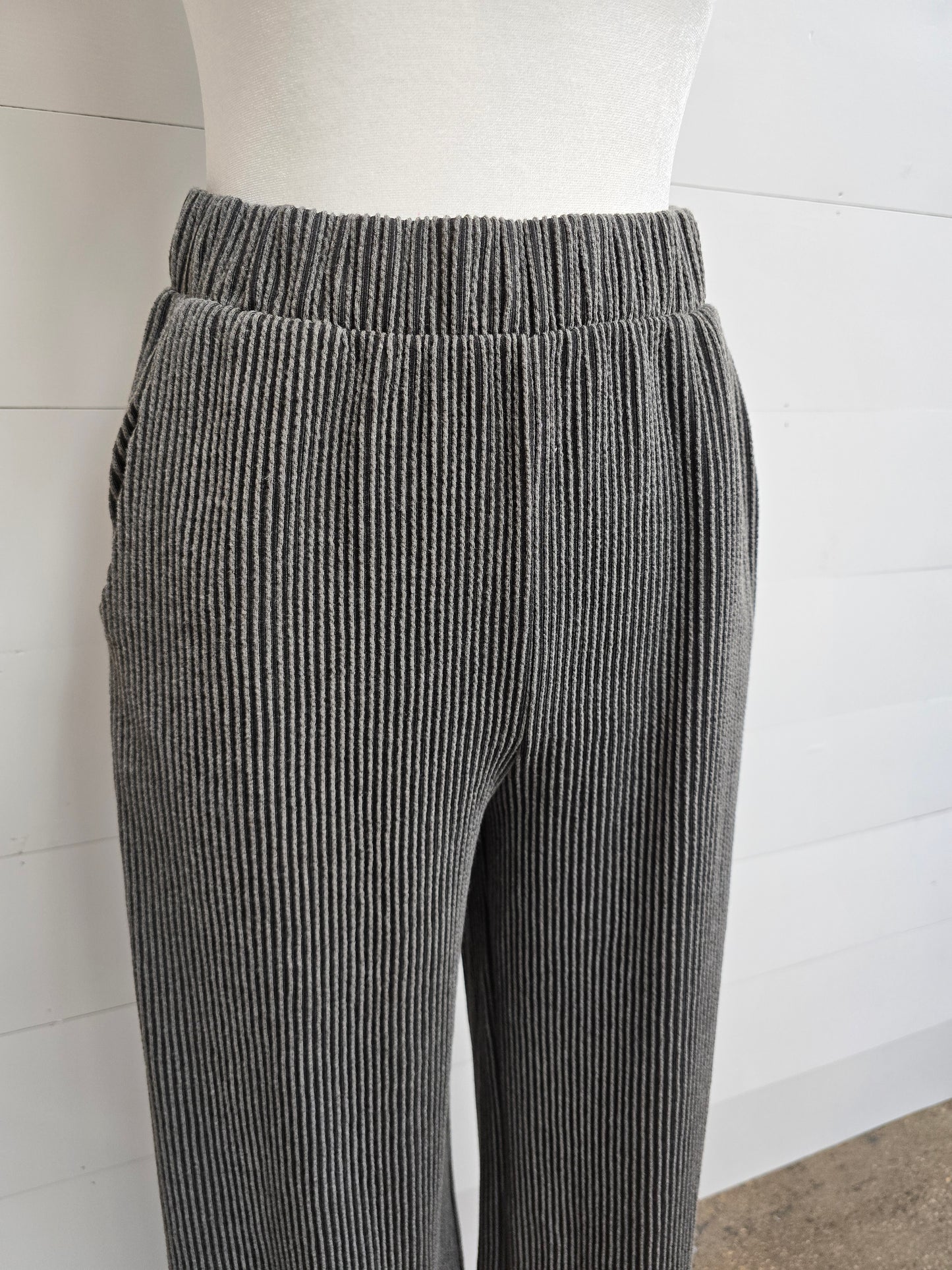 Charcoal Rib Pant