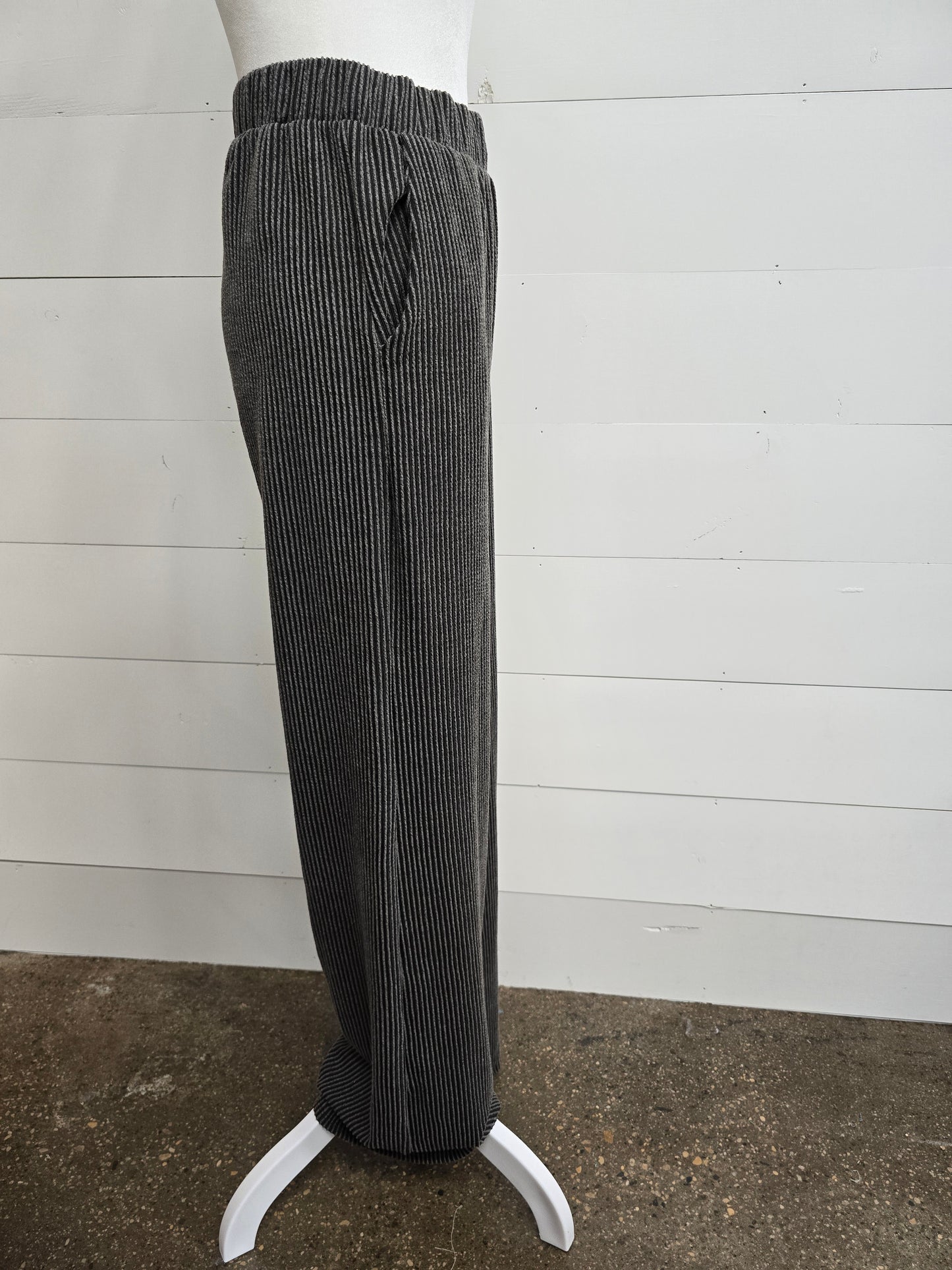 Charcoal Rib Pant