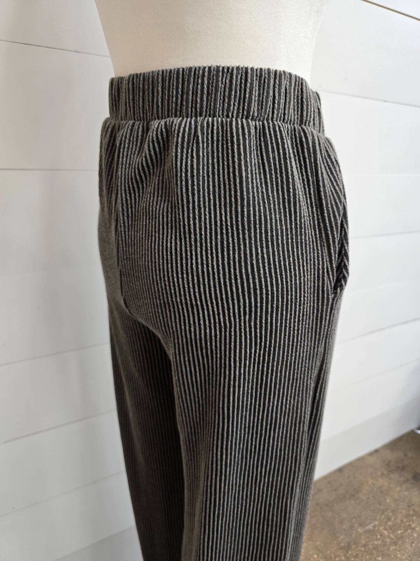 Charcoal Rib Pant