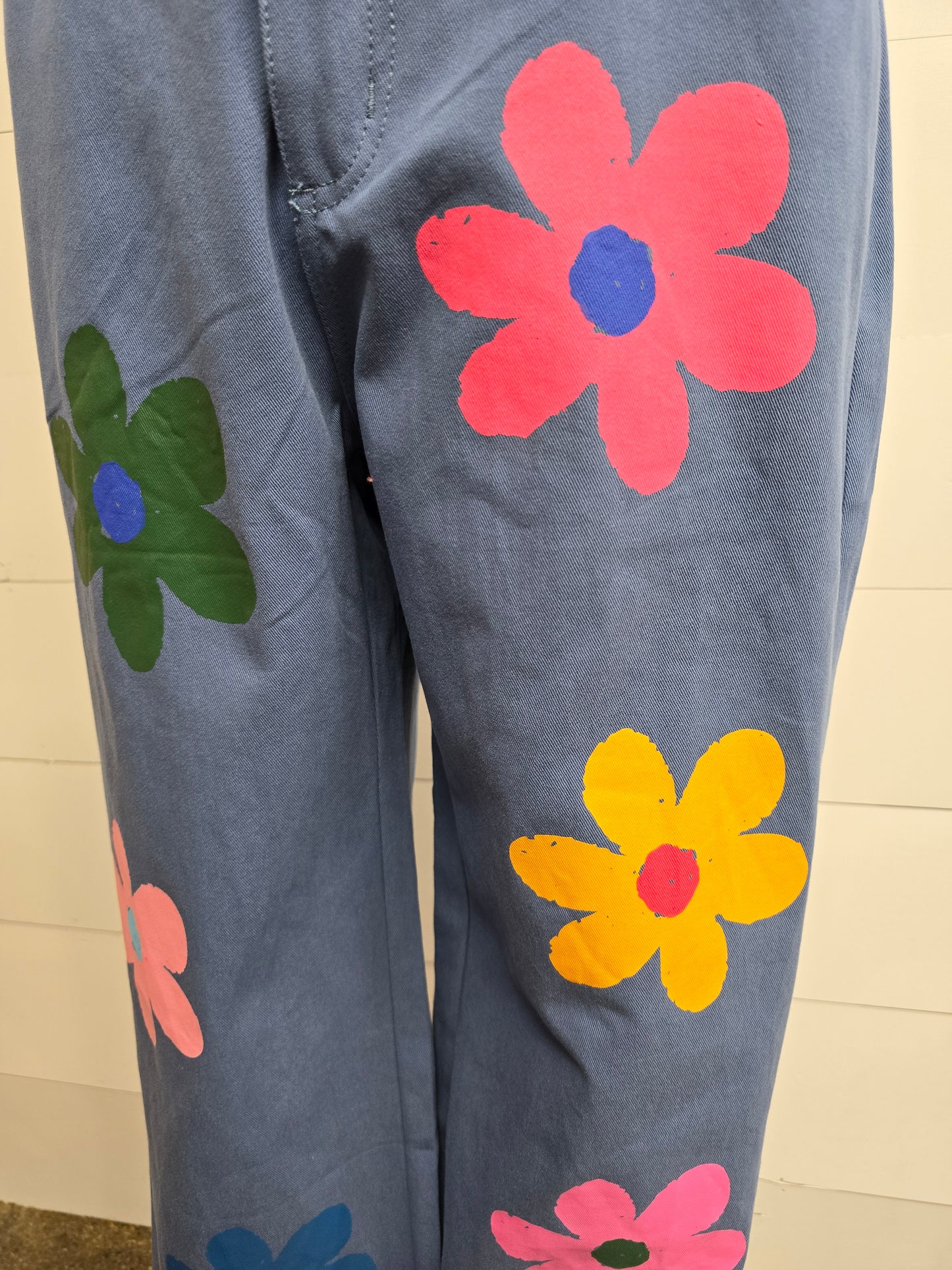 Flower Print Denim Jean