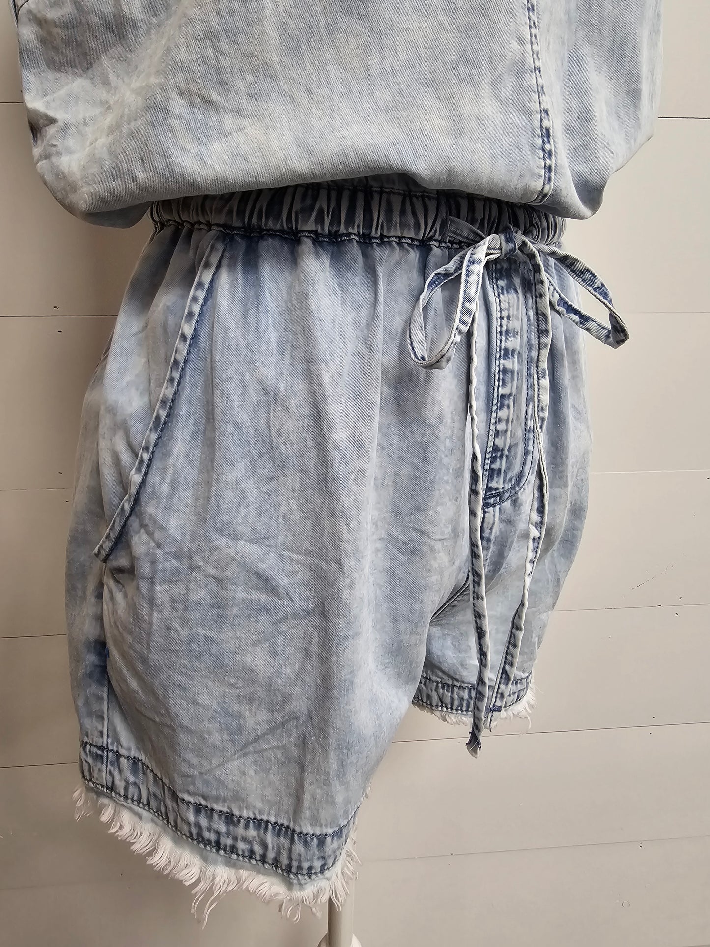 Denim Studded Romper