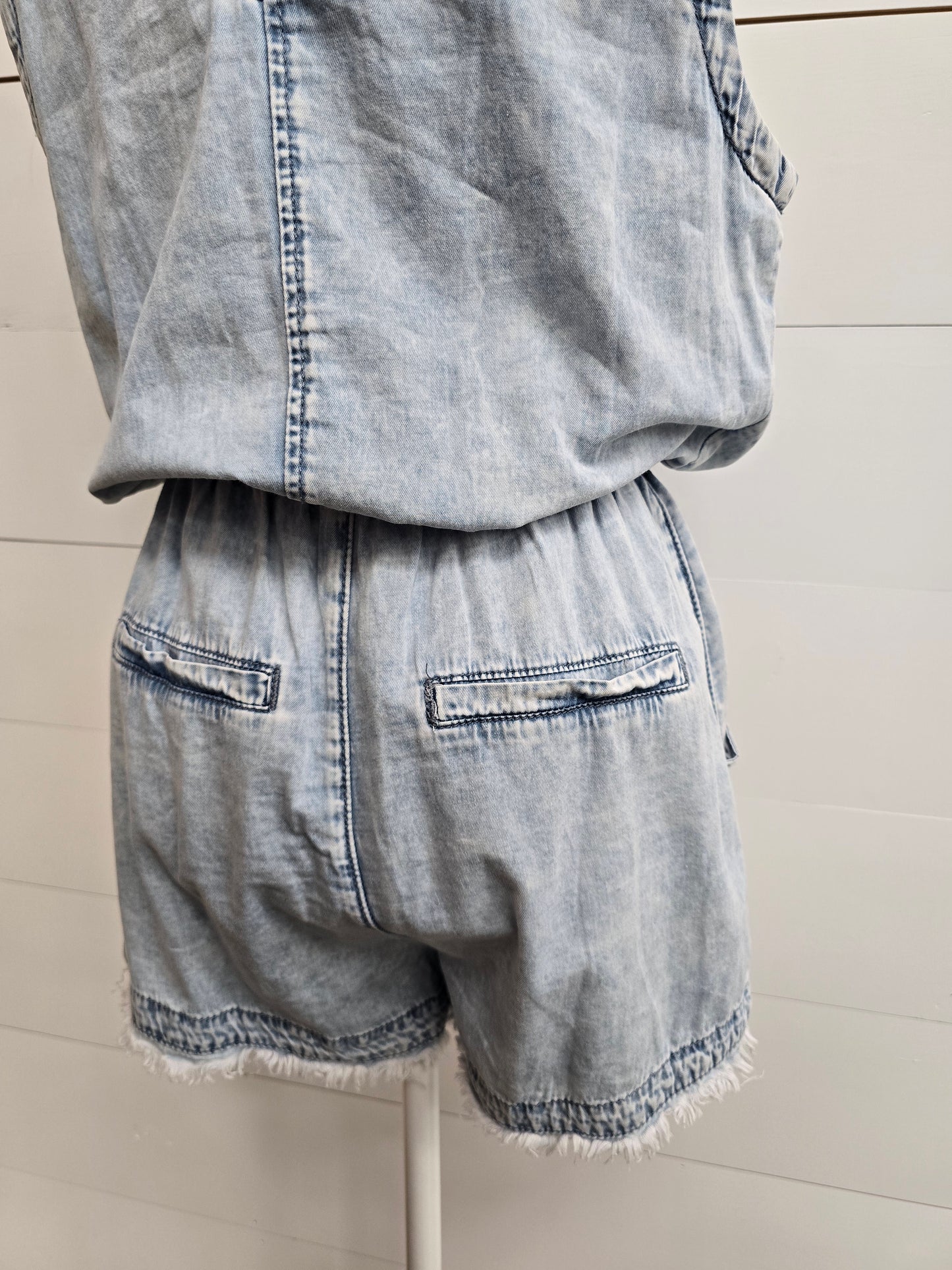 Denim Studded Romper