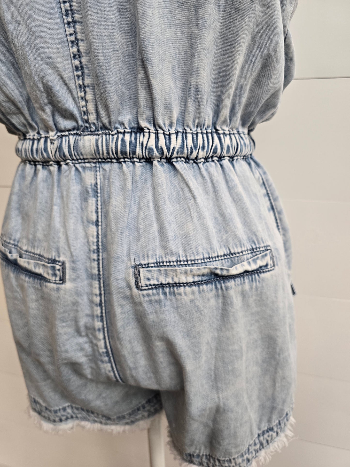 Denim Studded Romper