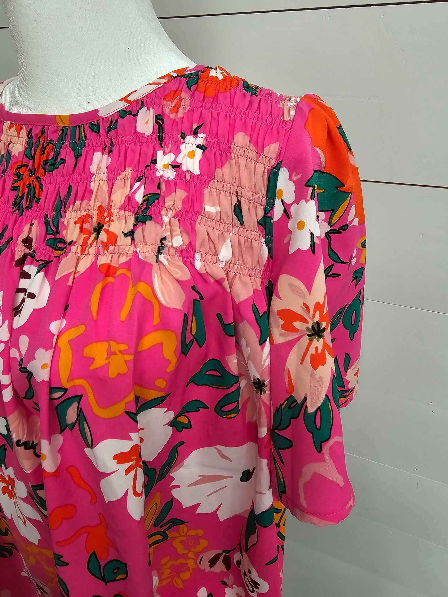 Pink Floral Blouse