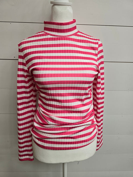 Stripe Mock Neck Top - sale