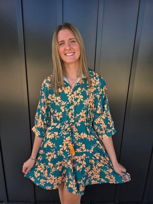 Green Floral Dress