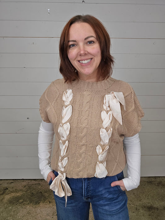 Cable Taupe Sweater