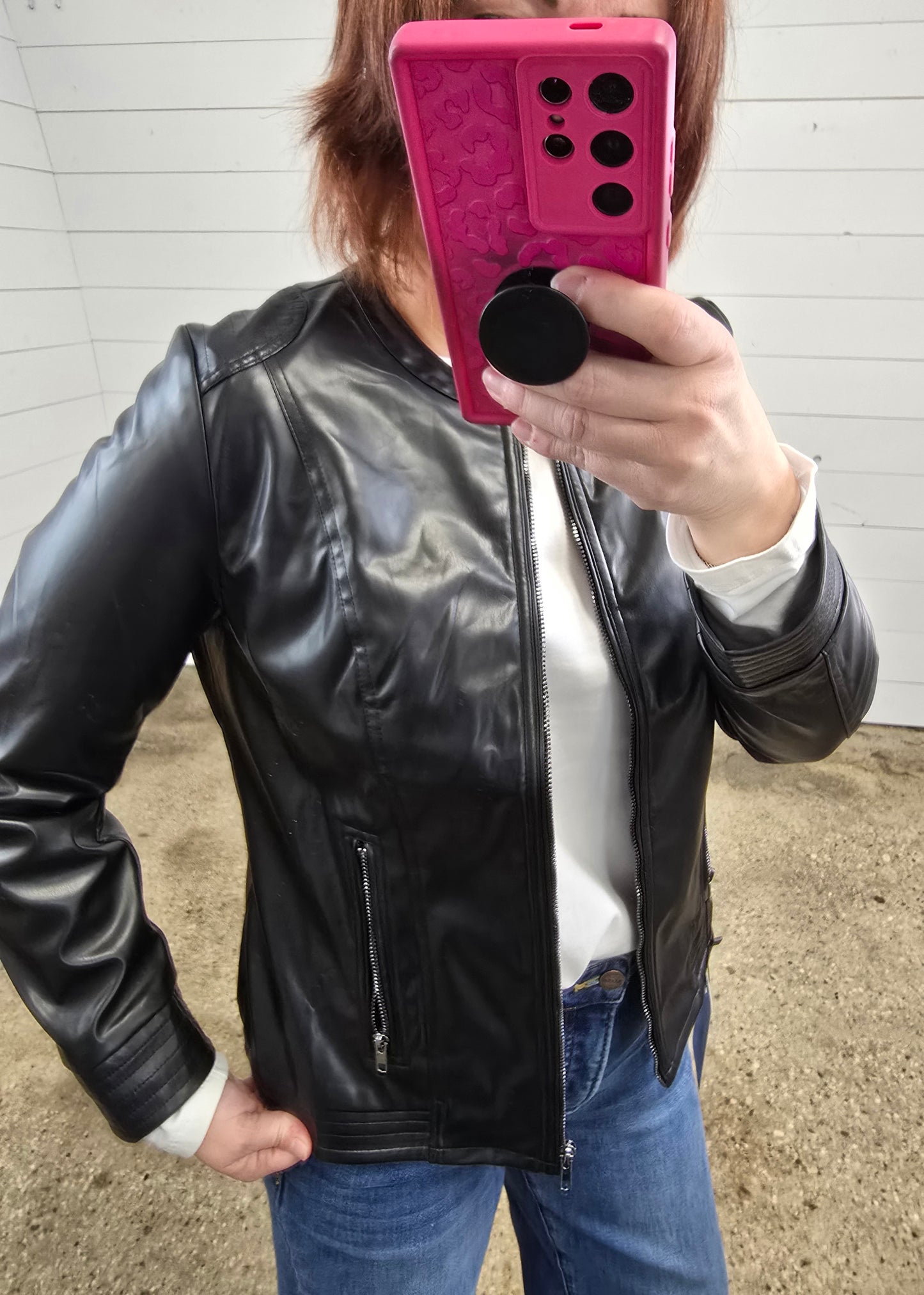 Faux Leather Jacket