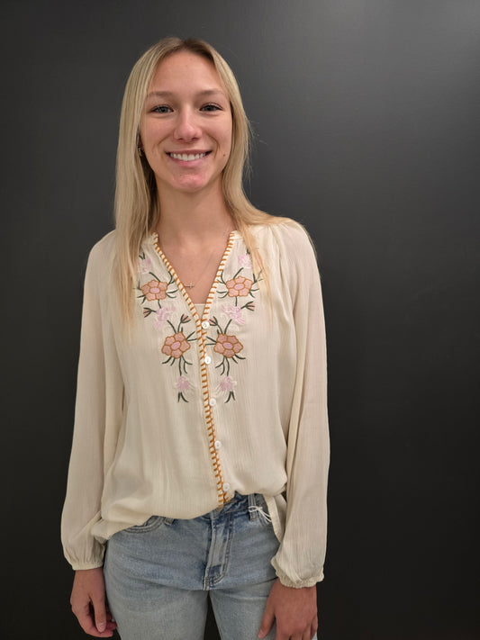 Boho Embroidered Shirt