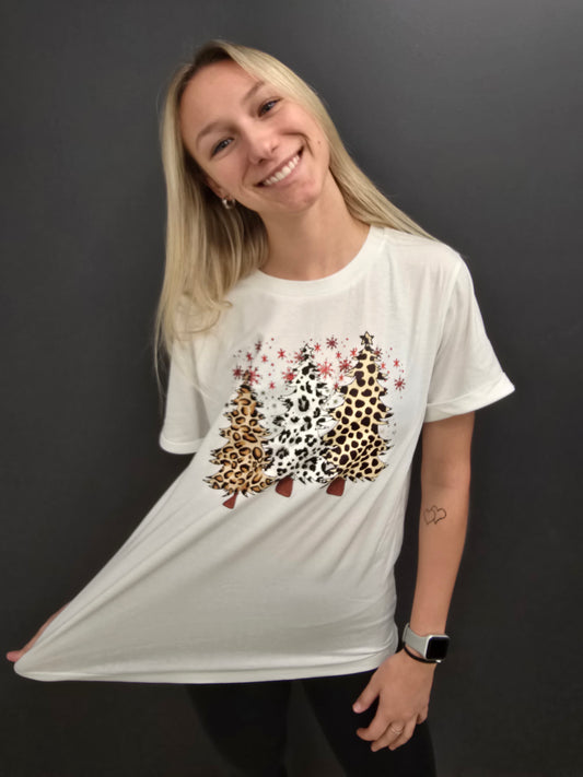 Leopard Christmas Tee