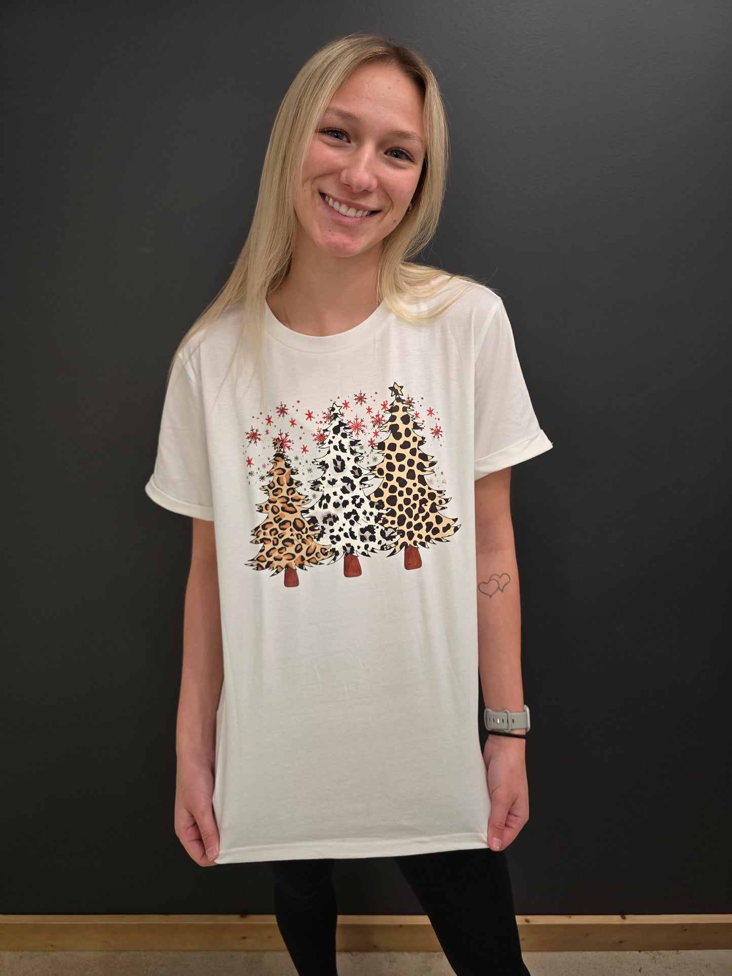 Leopard Christmas Tee - sale