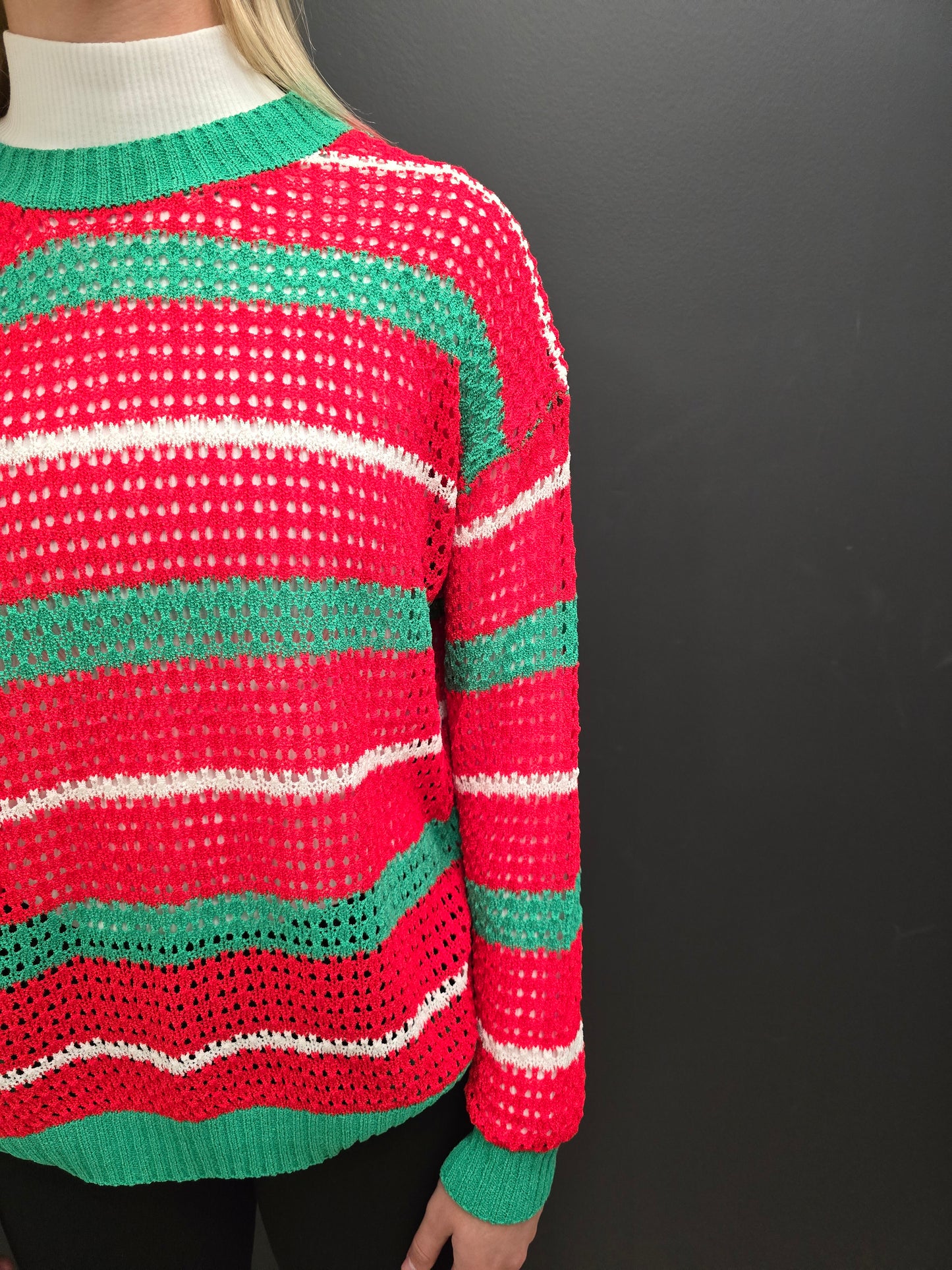 Red/Green Stripe Sweater