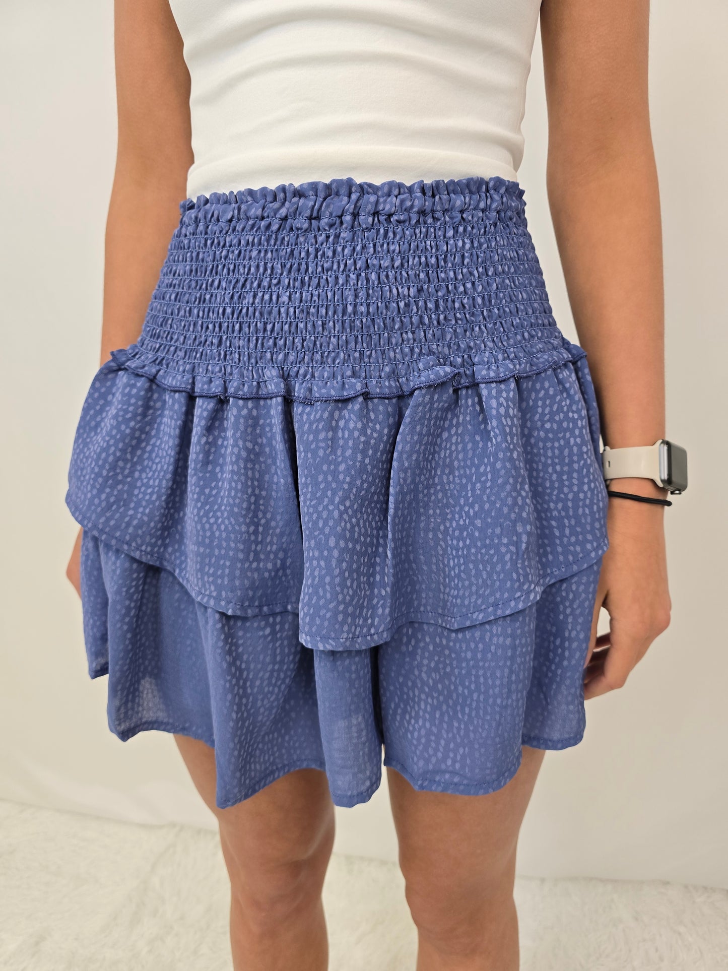 Blue Polka Skort