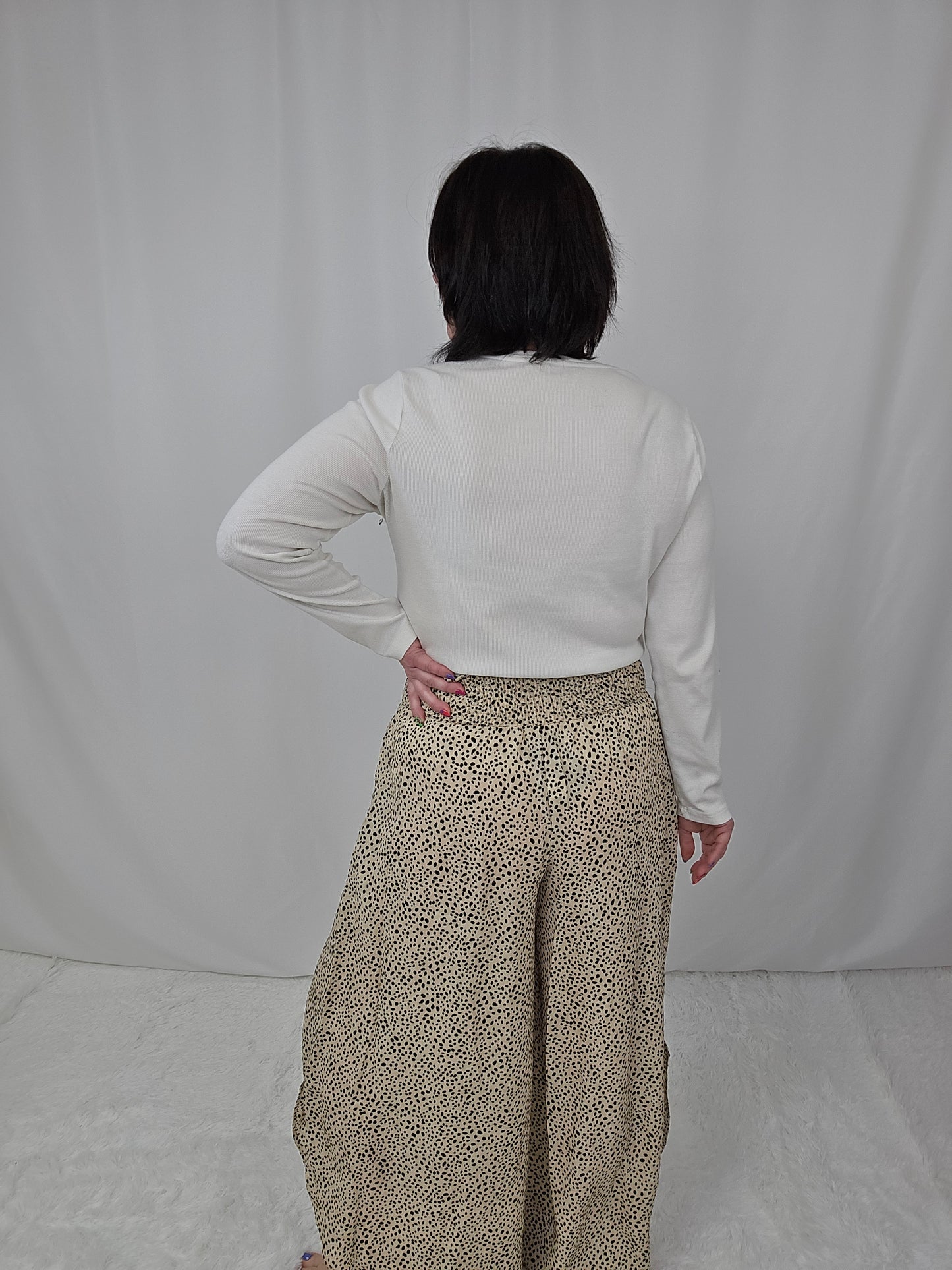 Taupe Dot Pants