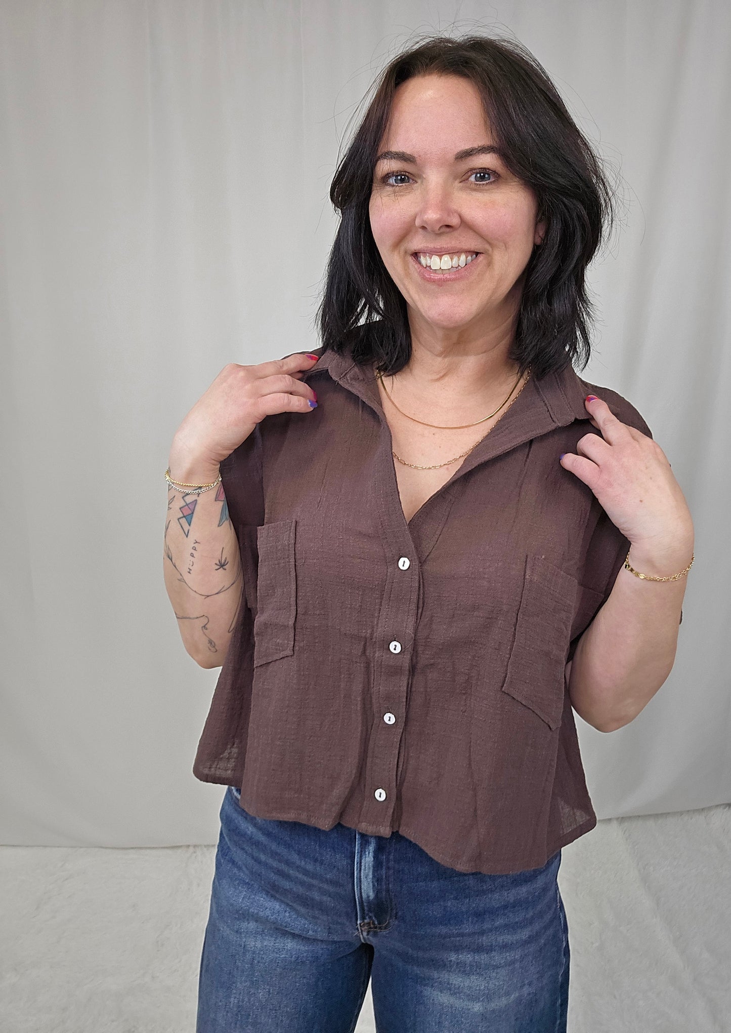 Bonnie Brown Blouse