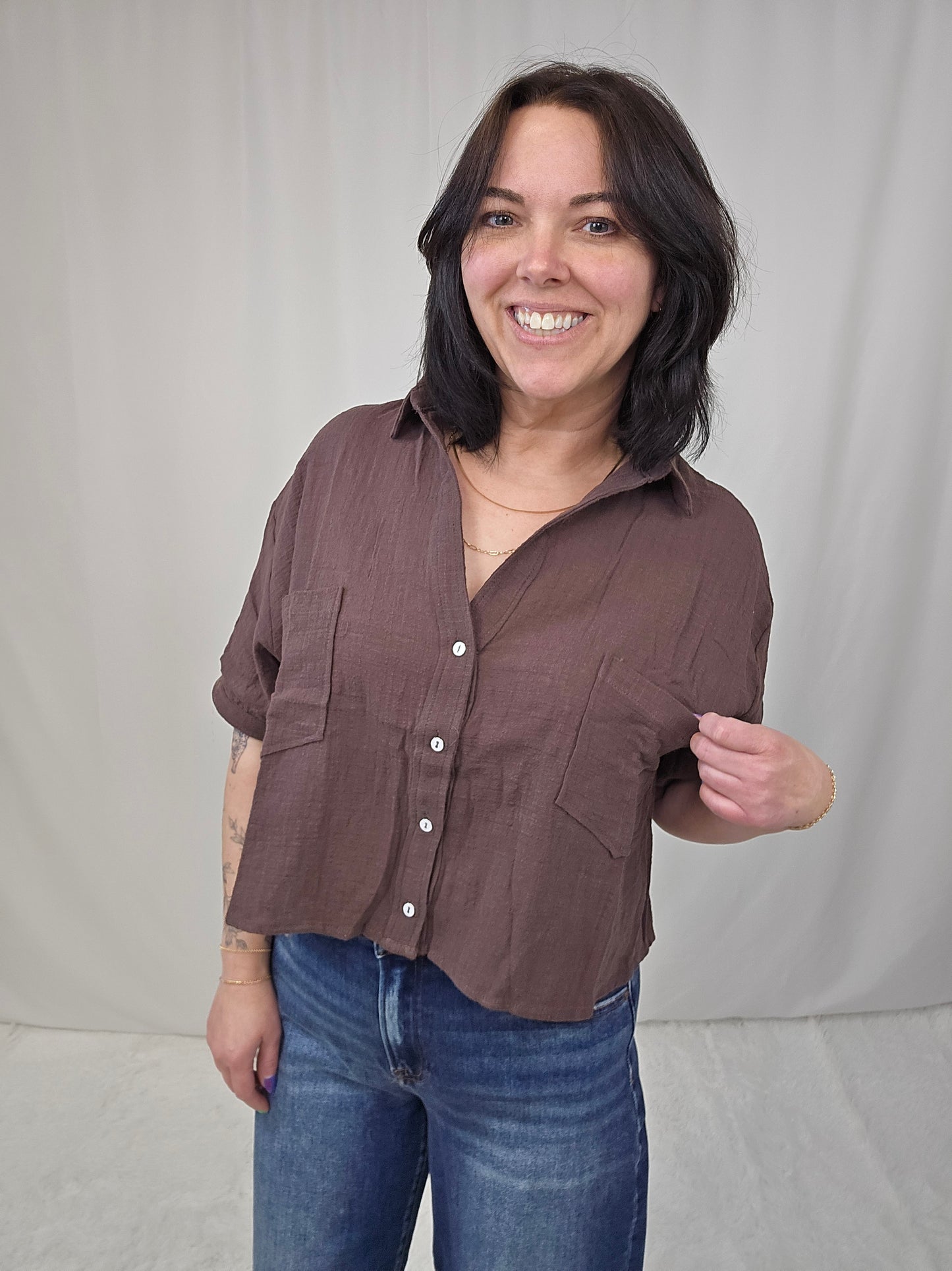 Bonnie Brown Blouse