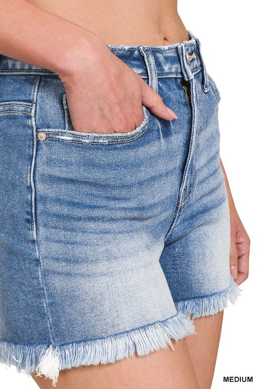 MR Fray Hem Denim Shorts