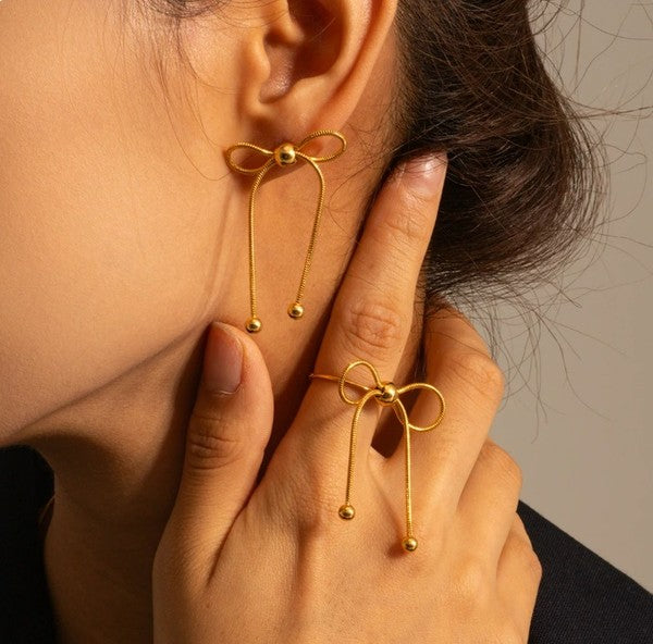 Bow Tassel Earrings